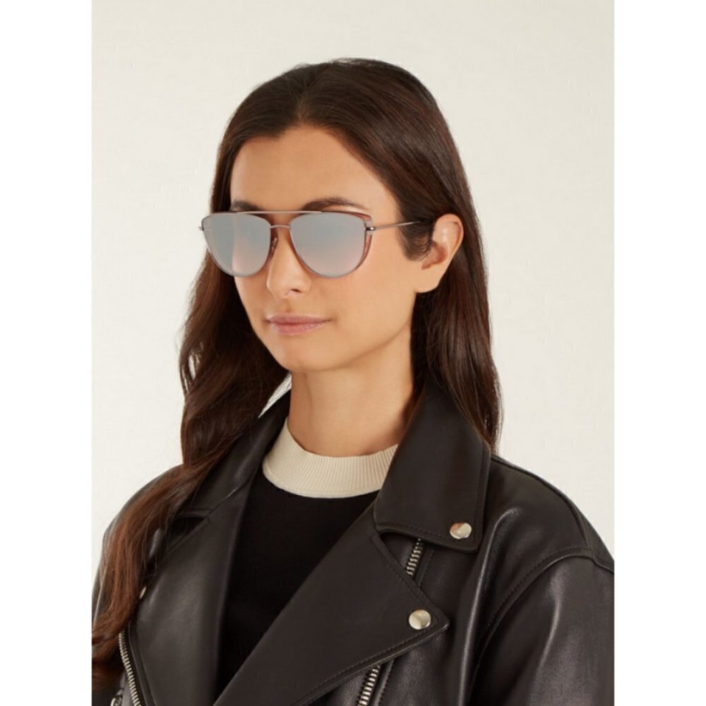 💕GARRETT LEIGHT💕 Zephyr Sunglasses ~ Plum Velvet Pink Blush Mirror Lens NWT - Picture 7 of 16